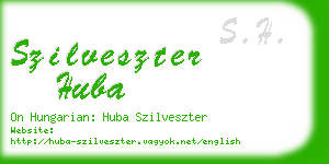 szilveszter huba business card